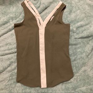 Candies Cream & Green Tank Top Size XS